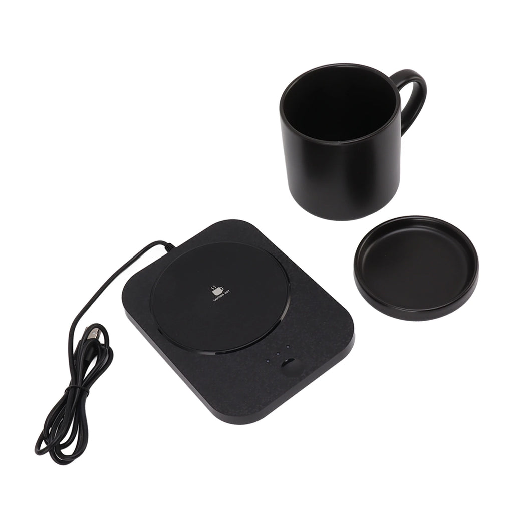 Chauffe-Tasse Électrique Intelligent USB – Maintien au Chaud à 55°C avec Tasse en Céramique