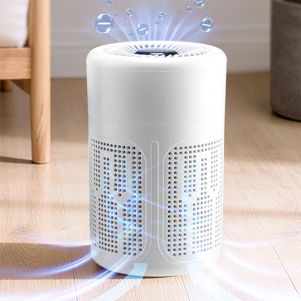 Mini Purificateur d’Air de Bureau – Filtre HEPA & Technologie à Ions Négatifs