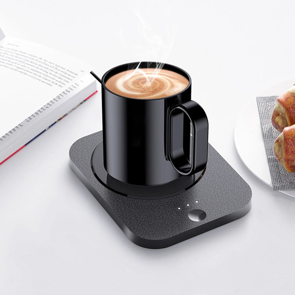 Chauffe-Tasse Électrique Intelligent USB – Maintien au Chaud à 55°C avec Tasse en Céramique