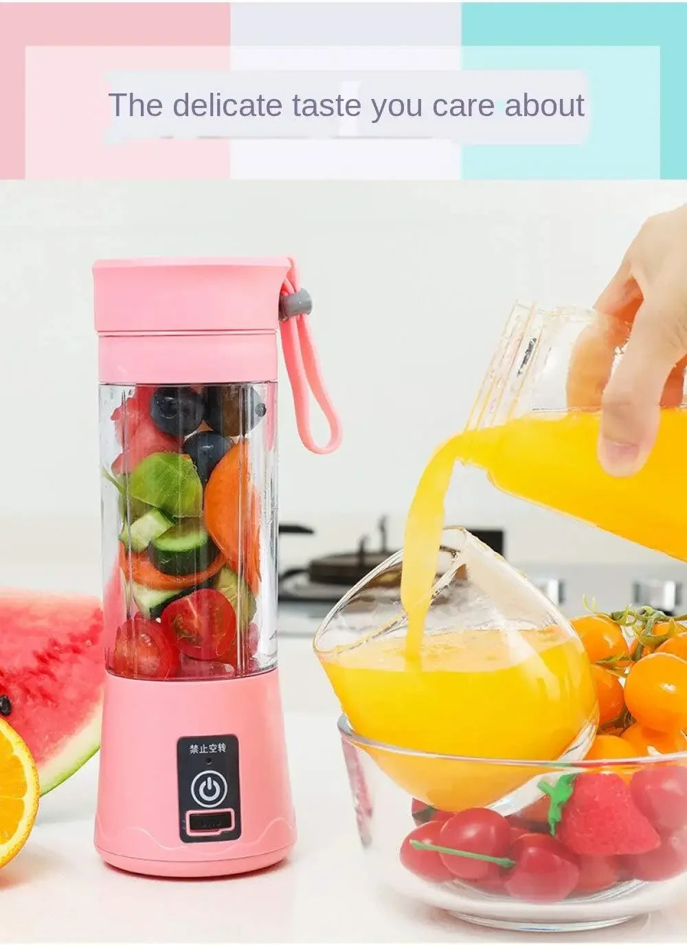 Mini Blender Électrique Portable USB – Mixeur Rechargeable pour Smoothies, Milkshakes et Jus de Fruits