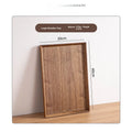 Plateau rectangulaire en bois de noyer – Plateau de service japonais multifonction pour café, repas et rangement