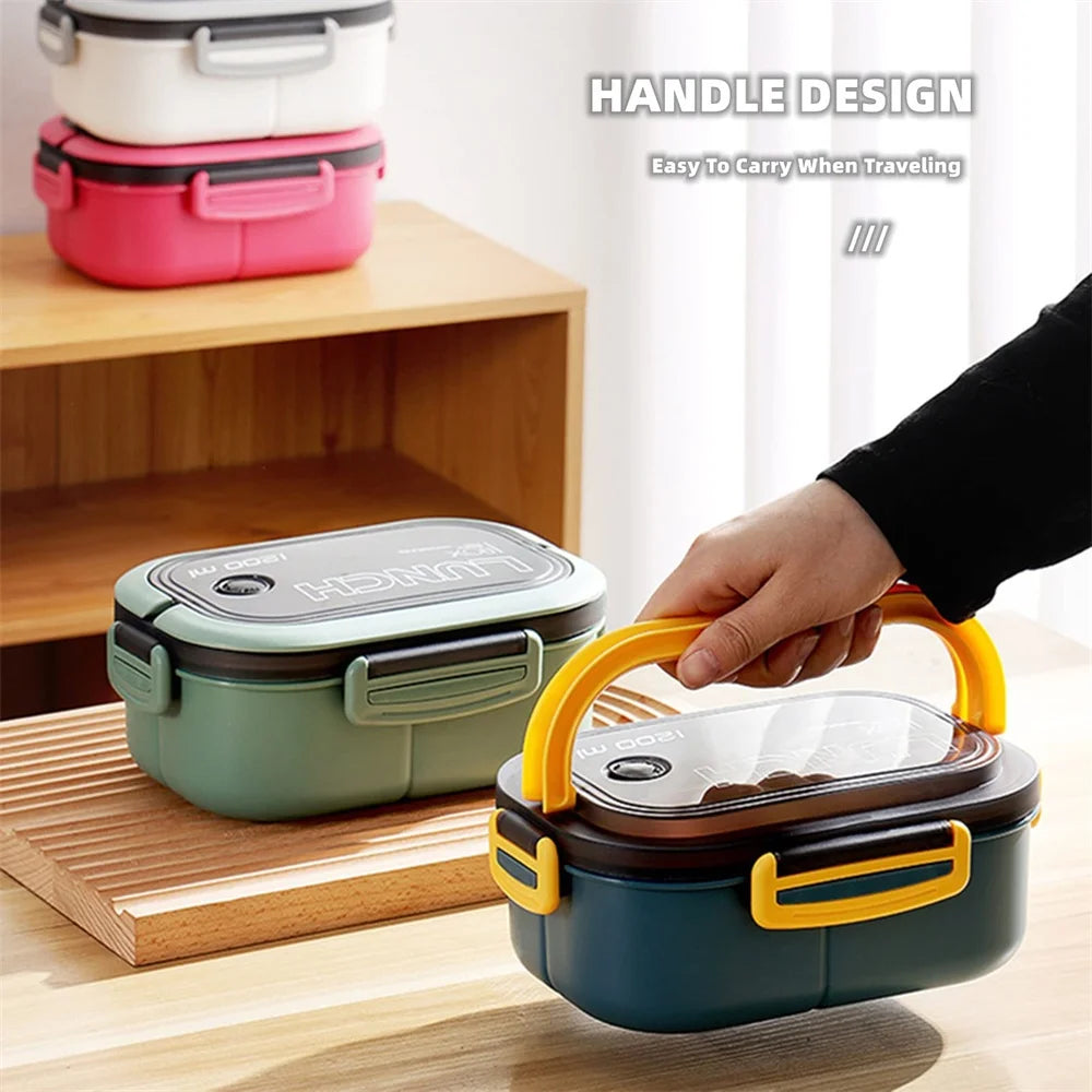 Lunch Box Bento 1200 ml à 2 Étages – Avec Cuillère et Fourchette